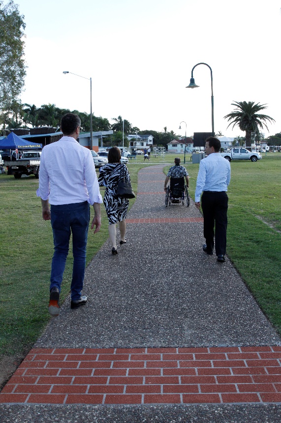 New pathways at George Clayton Bandstand