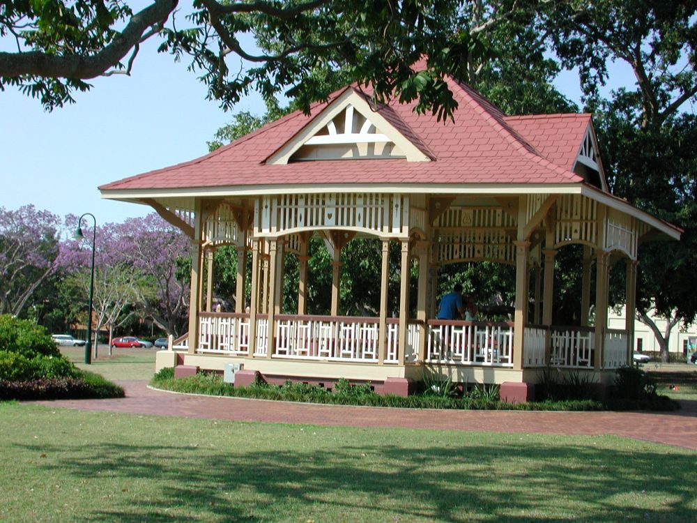 New Farm Park, bandstand looking east
