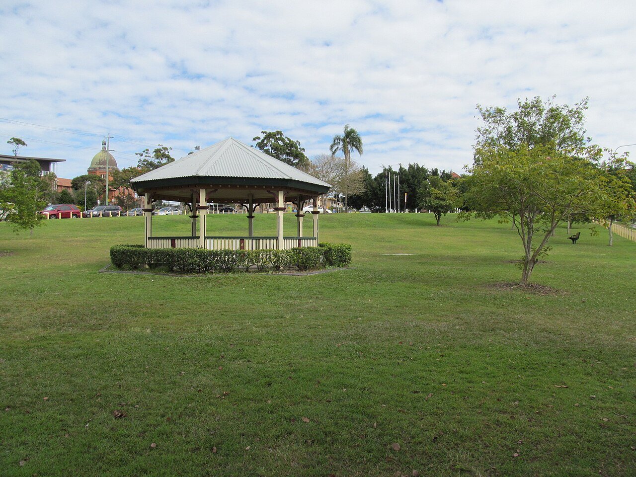 Rotunda and lawn at Boyd Park, Nundah