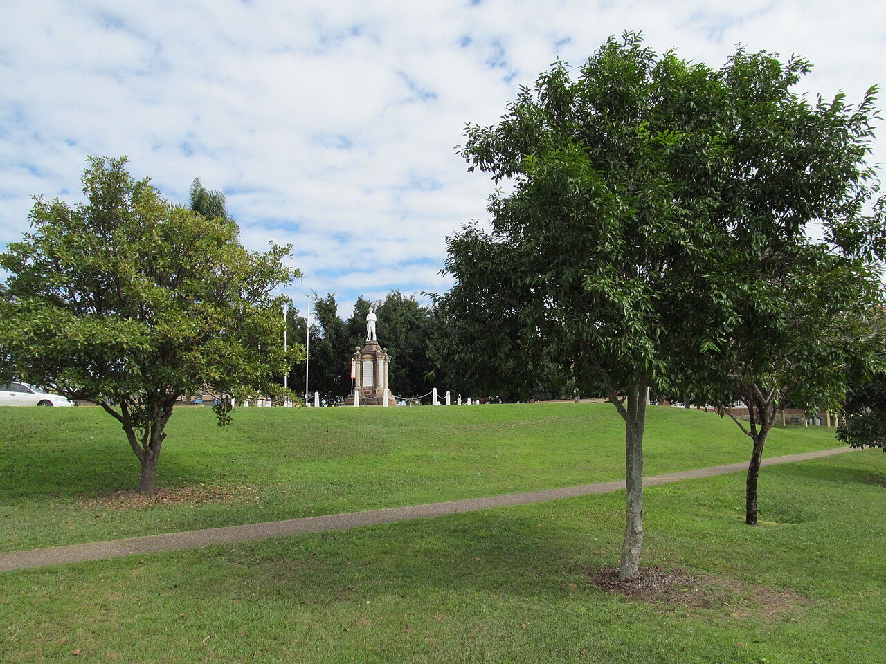 Trees and lawn at Boyd Park, Nundah
