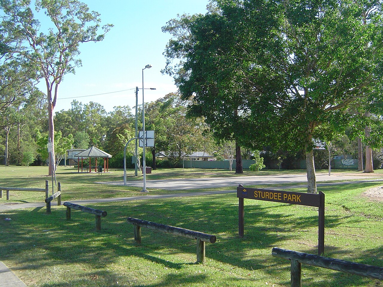 Picnic tables at Sturdee Park, Loganlea