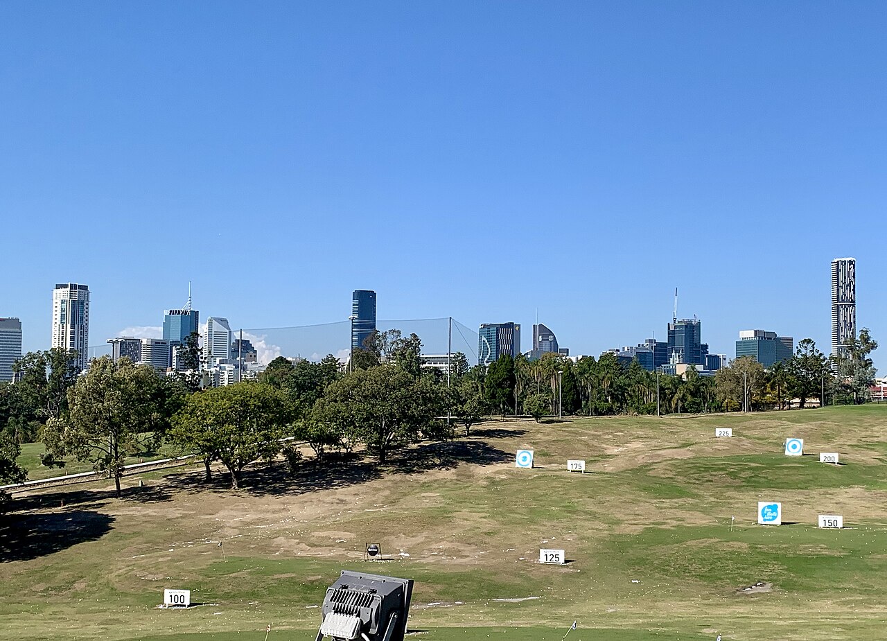 Driving range at Victoria Park Golf Course, Herston, Queensland